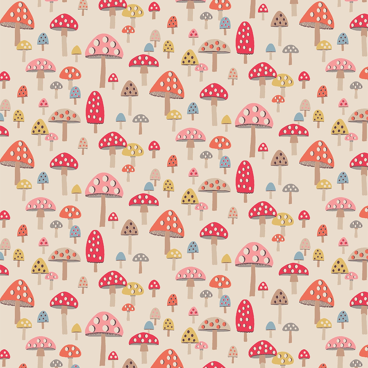 Product photograph of Cath Kidston Mini Mushrooms Multi Roller Blind from Choice Furniture Superstore.